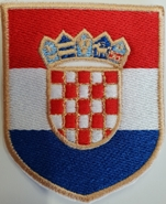 Croatian Sew On Embroidery Patch - 2 - Dimensions: ( H 72 mm X W 60 mm )