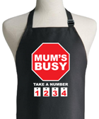 Apron - Mum's BUSY - Take a Number 1 2 3 4